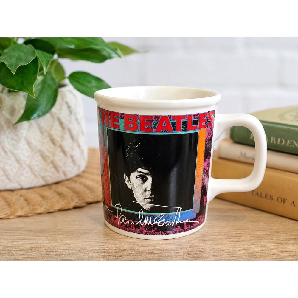 Vintage 1991 Paul McCartney Beatles Coffee Mug Apple Corps Hamilton ~ MINT!